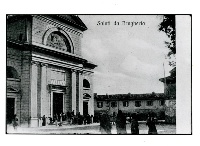  La Chiesa di San Bartolomeo in una cartolina del primo '900 - dall'archivio foto della Biblioteca Civica